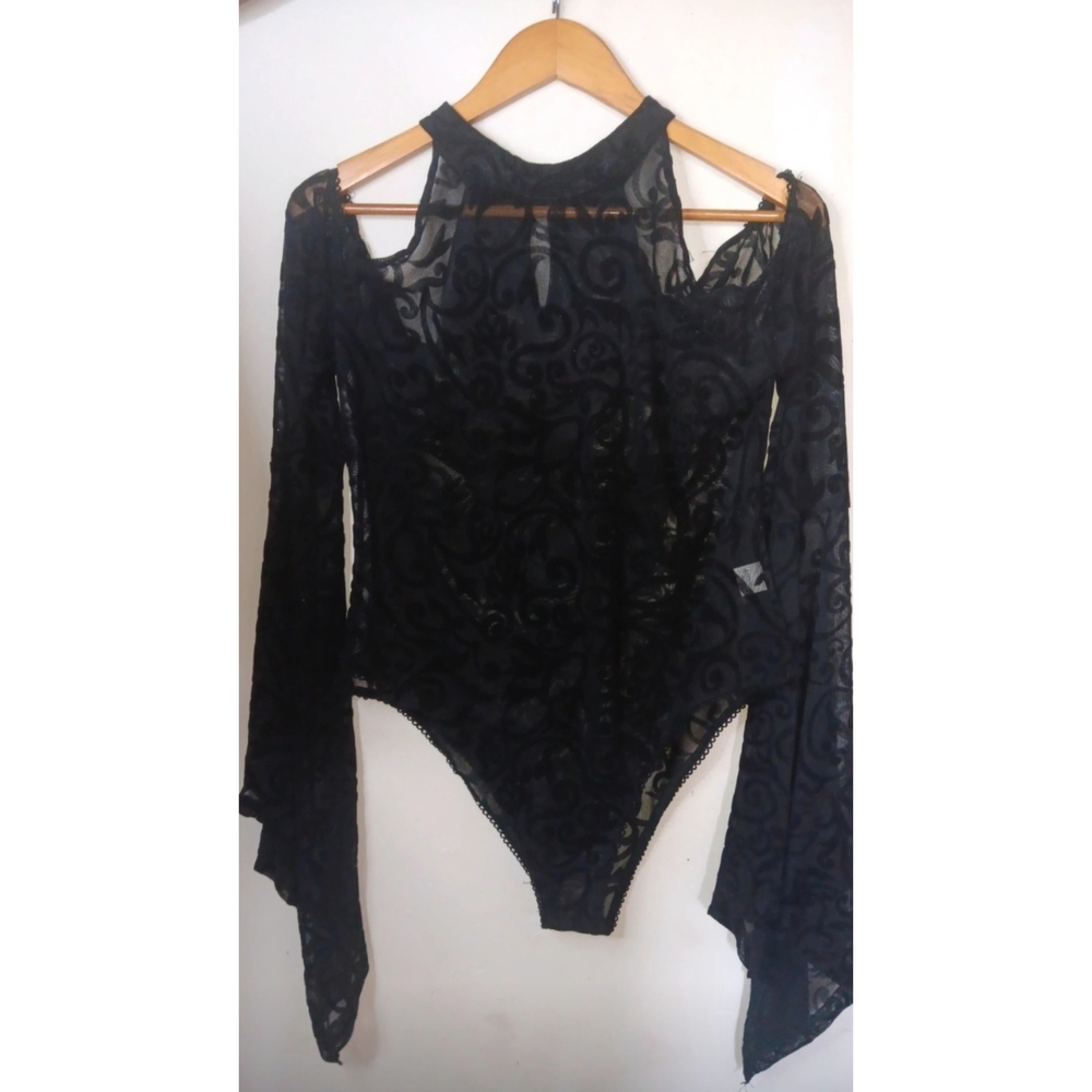 Black Sheer Jumpsuit ,L